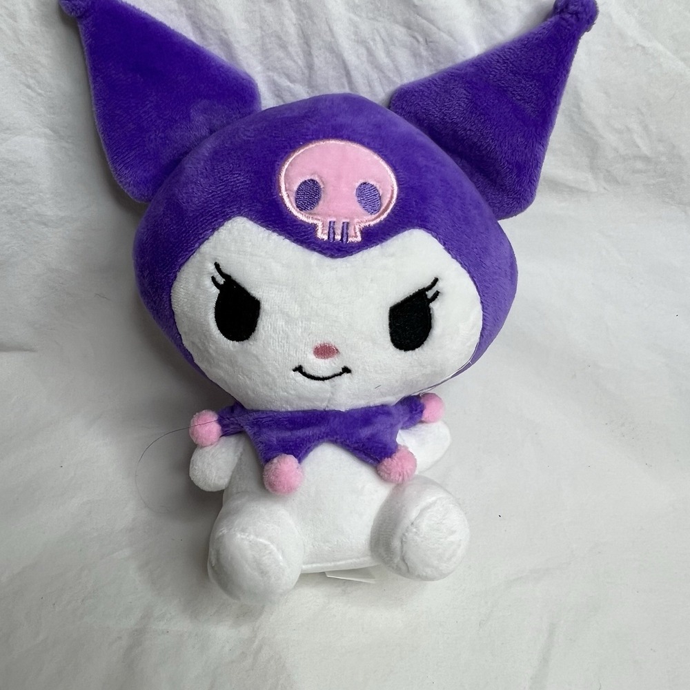 Sanrio Kuromi Plush Purple Jester Bunny Stuffed Animal 8" Cute Kawaii Toy